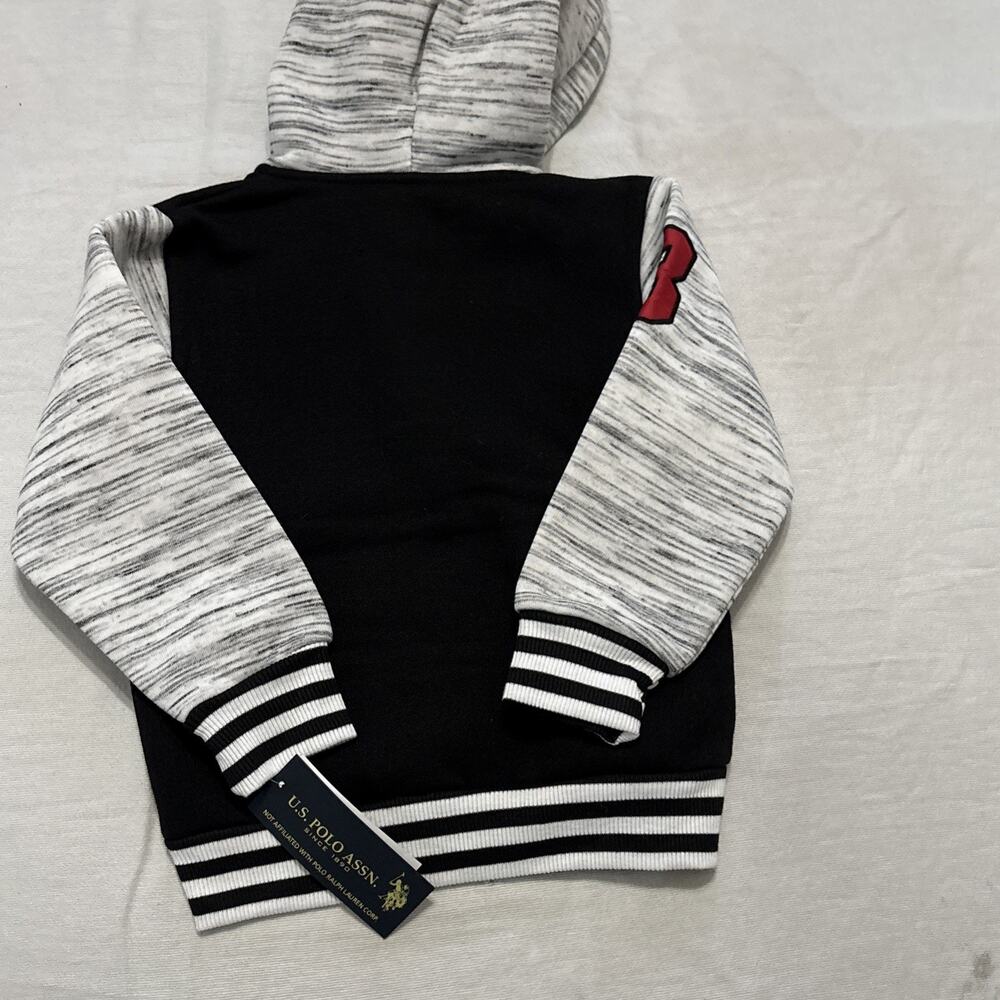 U.S Polo Assn Boys Hooded Jacket Size 3T/4T-Black - Picture 4 of 4